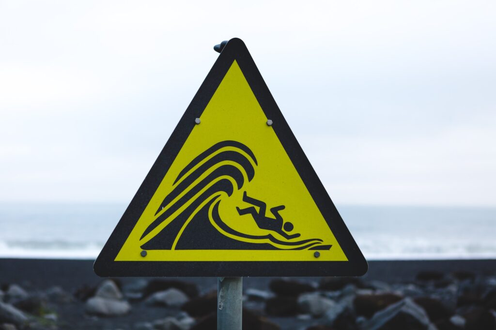 Danger Waves Sign